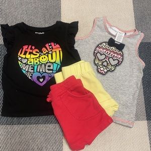 4 pc Girls Size 24M/2T Mix n’ Match